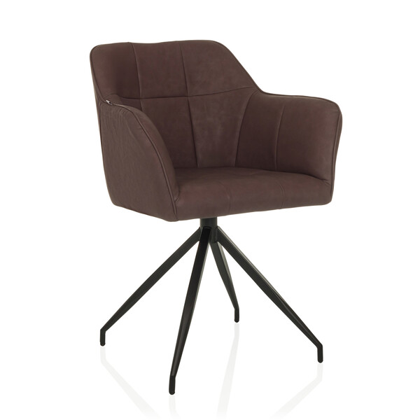 Hjh Living Polsterstuhl Stuhl Elverum Spu Kunstleder Esszimmerstuhl Dunkelbraun B-Ware von hjh LIVING