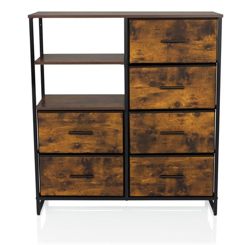 Hjh Living Ragala   Kommode Sideboard Schubladenkommode Möbel Räuchereiche B-Ware von hjh LIVING