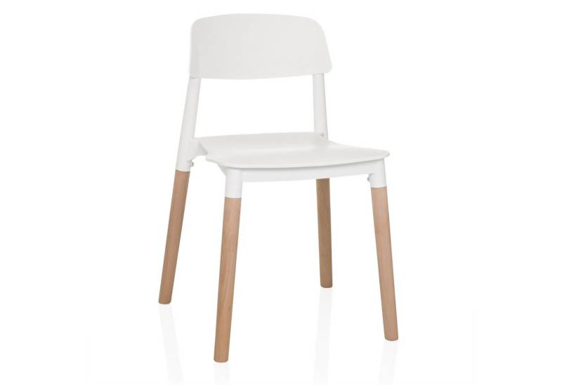 hjh LIVING 4-Fußstuhl Vierfußstuhl SCANDI E Kunststoff ohne Armlehnen, Besucherstuhl Esszimmerstuhl Stuhl von hjh LIVING