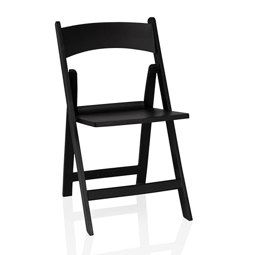 hjh LIVING Campingstuhl klappbar 2er Pack TRAVANO 1 – Gartenstuhl platzsparend, stapelbar, Indoor- und Outdoor Faltstuhl, Schwarz von hjh LIVING