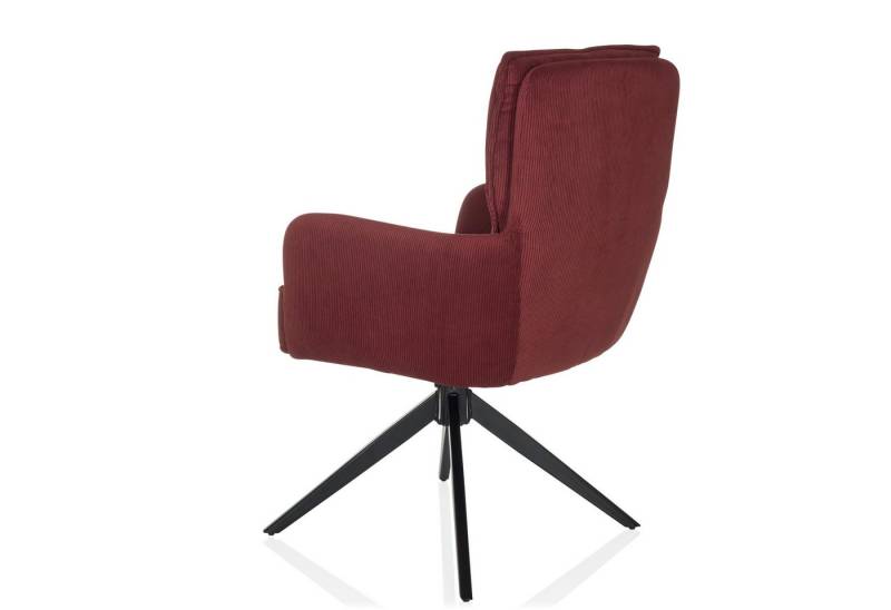 hjh LIVING Esszimmerstuhl Polsterstuhl TARUGO Stoff mit Armlehnen (1 St), Esszimmerstuhl mit Cord-Stoff, Sitz drehbar, bequem gepolstert von hjh LIVING