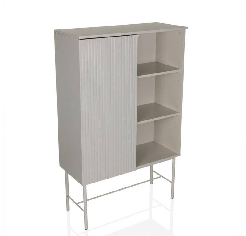 hjh LIVING Regal Regal SIO Mdf Platte, Gestell Aus Stahl, Highboard Kommode mit Soft-Close Tür, offene Fächer, Modernes Design von hjh LIVING