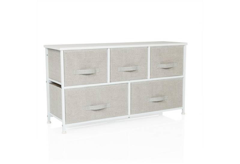 hjh LIVING Kommode FOLDAR Sideboard H/B/T: 55.0 x 100.0 x 30.0 cm, Schubladenkommode mit 5 Stoff-Schubladen, Metall-Gestell, Sideboard hjh LIVING Kommode FOLDAR Sideboard H/B/T: 55.0 x 100.0 x 30.0 cm, Schubladenkommode mit 5 Stoff-Schubladen, Metall-Gestell, Sideboard von hjh LIVING