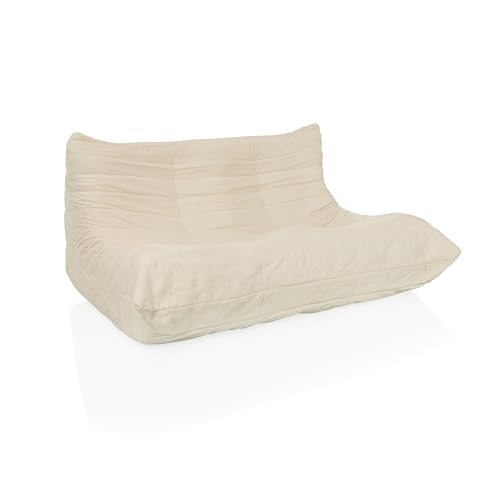 hjh LIVING Sitzsack Bodensofa 2-Sitzer mit Rückenlehne SITZOLO 2 Bequemer Bodenstuhl/Sessel für Schlafzimmer & Wohnzimmer, Cord-Stoff Beige hjh LIVING Sitzsack Bodensofa 2-Sitzer mit Rückenlehne SITZOLO 2 Bequemer Bodenstuhl/Sessel für Schlafzimmer & Wohnzimmer, Cord-Stoff Beige von hjh LIVING
