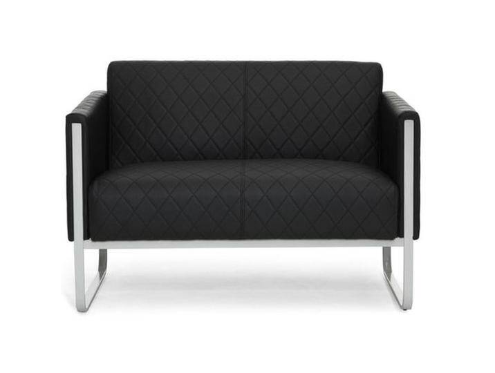 ARUBA STEP 2-Sitzer - Lounge Sofa Schwarz von hjh-OFFICE