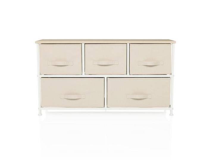 B-Ware Hjh Living Foldar Kommode Sideboard Schubladenkommode Möbel Schrank Beige B-Ware von hjh-OFFICE