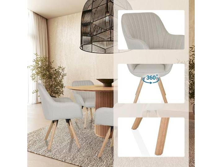 B-Ware Hjh Living Polsterstuhl Stuhl Scandi Soft Creme Esszimmerstuhl B-Ware B-Ware Hjh Living Polsterstuhl Stuhl Scandi Soft Creme Esszimmerstuhl B-Ware von hjh-OFFICE