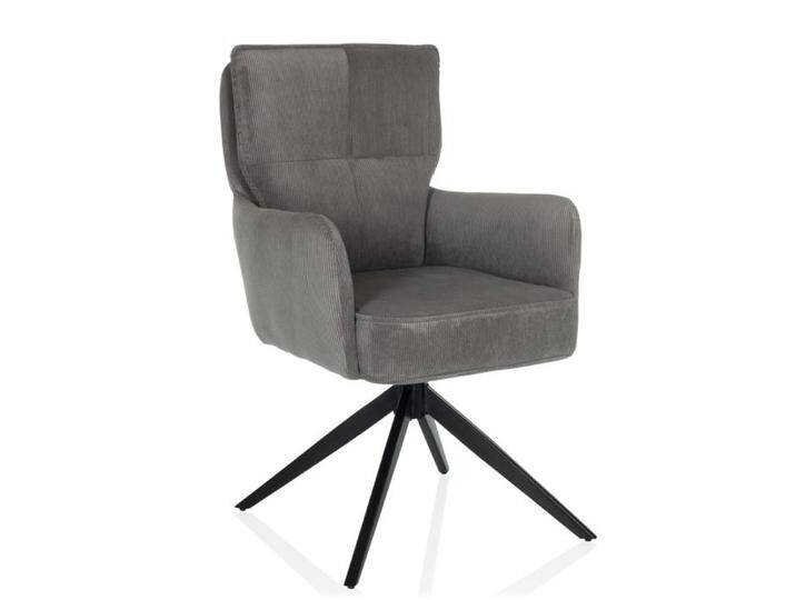 B-Ware Hjh Living Tarugo Polsterstuhl Esszimmerstuhl Stuhl Bezug Stoff Grau B-Ware von hjh-OFFICE