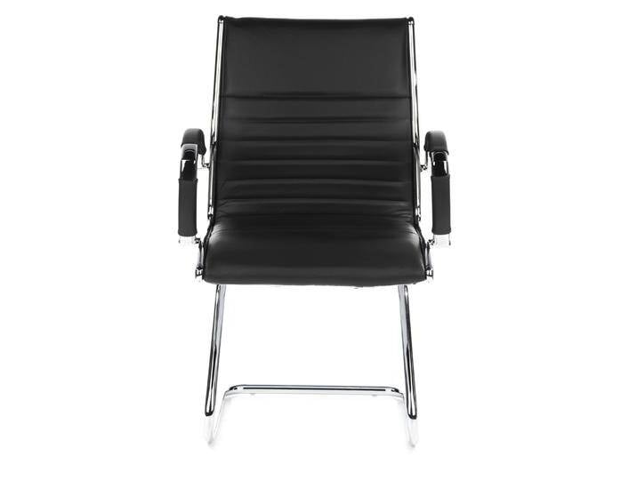B-Ware Hjh Office Konferenzstuhl Freischwinger Stuhl Parma V Sitz Leder Schwarz Chrom B-Ware von hjh-OFFICE