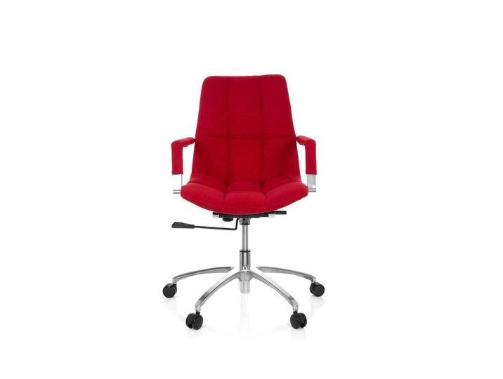 B-Ware hjh OFFICE Bürostuhl Drehstuhl SARANTO Stoff rot Stuhl Möbel Sessel Sitzmöbel von hjh-OFFICE