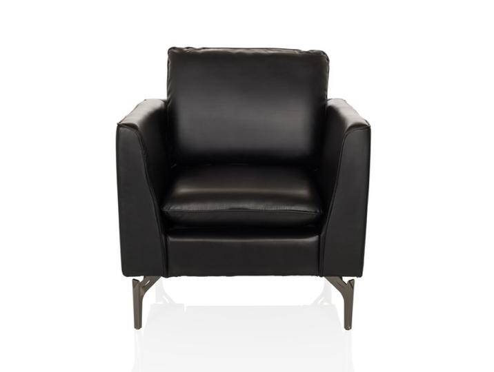 BAVERO 1-Sitzer Kunstleder - Loungesessel Schwarz von hjh-OFFICE
