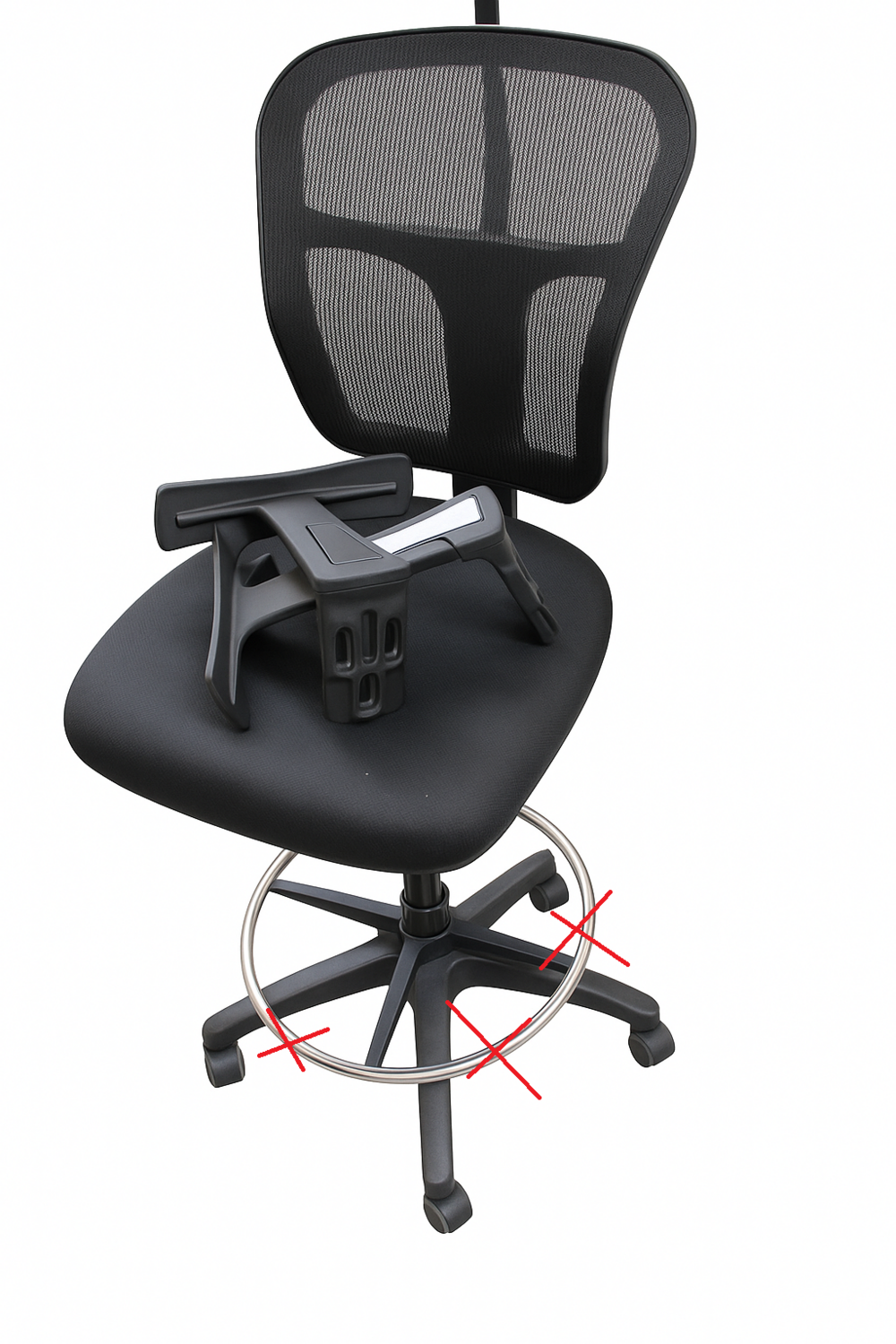 C-Ware Hjh Office Arbeitsstuhl Counterstuhl Top Work 108 Netz Schwarz Drehstuhl von hjh OFFICE