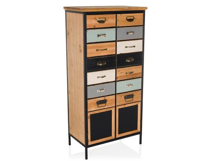 CONTINENTO HIGH - Kommode Holzfarben dunkel von hjh-OFFICE