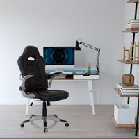 Chefsessel GAME SPORT Schwarz Bürostuhl, Armlehnen klappbar von hjh OFFICE