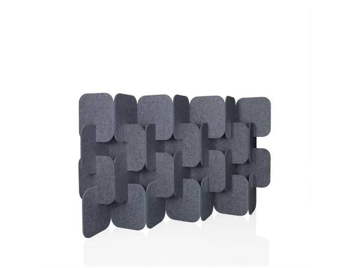 FLEXMIUT PLUG 4-teiliges Set (H x B x T) 114 x 174 x 25 cm - Trennwand Grau von hjh-OFFICE
