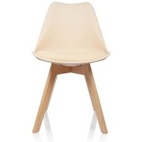 Gebraucht] Hjh Office Besucherstuhl Schalenstuhl Scandi Esszimmerstuhl Kunststoff Beige 4 St B-Ware von hjh OFFICE