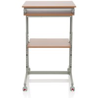 Hjh Office - gebraucht] Computertisch Schreibtisch Workstation Grau Buche Tisch Tischmöbel B-Ware von hjh OFFICE