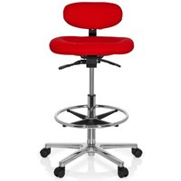 Gebraucht] Hjh Office Hocker Drehhocker Arbeitsstuhl work mf rot Stuhl Sessel Möbel Hocker von hjh OFFICE