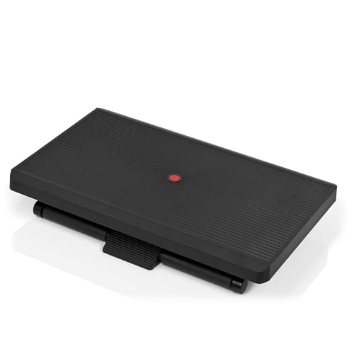 hjh OFFICE 721040 Fußstütze PIEDINO Stripe PRO, neigbar höhenverstellbar, schwarz von hjh OFFICE