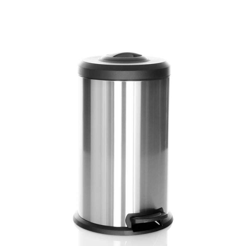 Hjh Office Abfallsammler Mülleimer Müllbehälter 40 L Silber Stahl B-Ware von hjh OFFICE