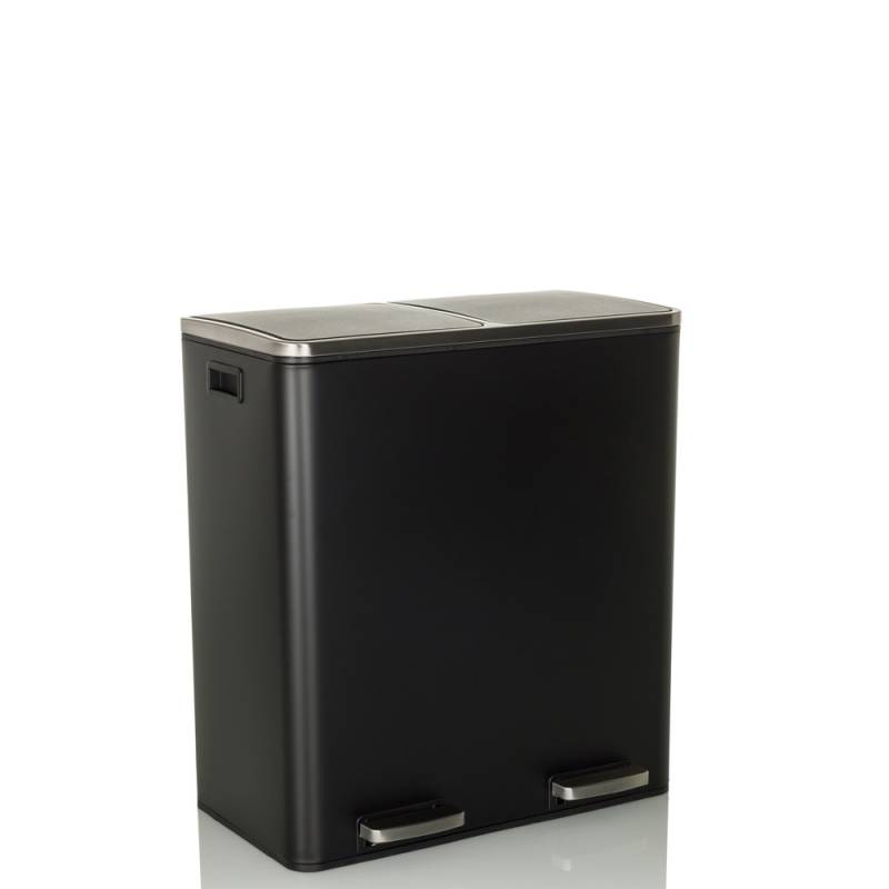 Hjh Office Abfallsammler Mülltrennsystem Clean Xi 60 L  Stahl Schwarz Mülleimer B-Ware von hjh OFFICE