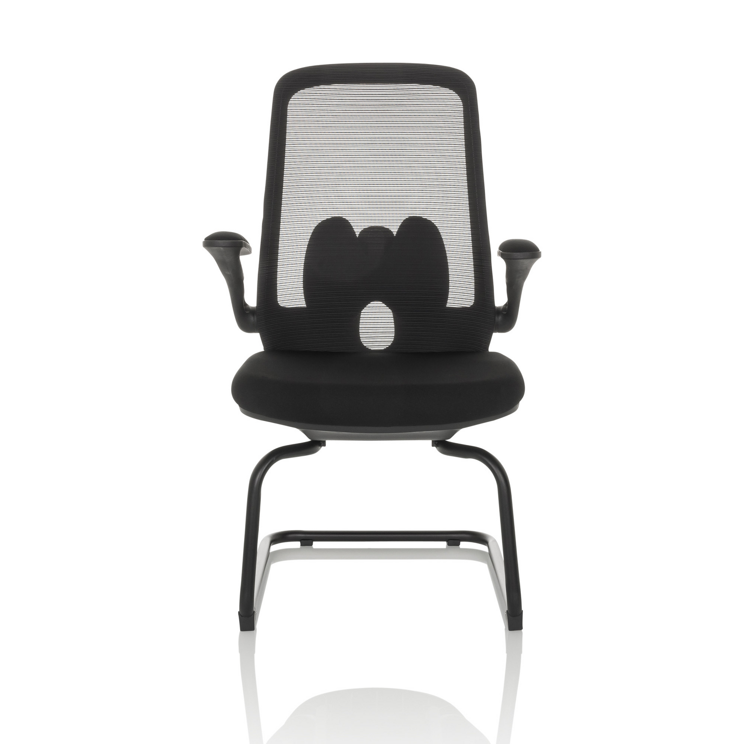 Hjh Office Besucherstuhl Freischwinger Stuhl Miko Vb Netz Stoff Schwarz Stuhl526 B-Ware von hjh OFFICE