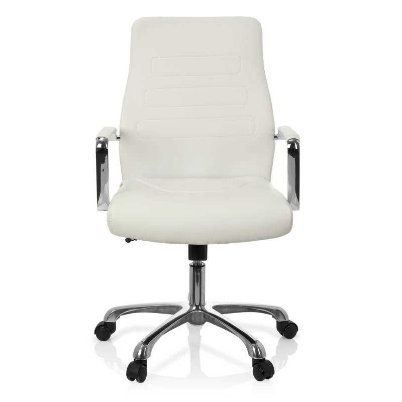 Hjh Office Bürostuhl Chefsessel Stuhl Kunstleder Creme Armlehnen Verchromt Stahl B-Ware von hjh OFFICE