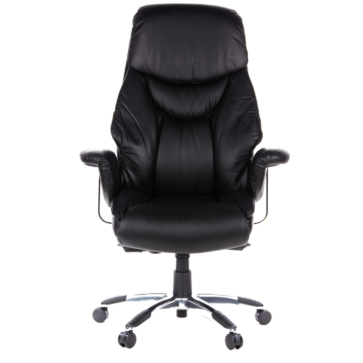 Hjh Office Bürostuhl Chefsessel Stuhl Leder Schwarz Mit Armlehnen Teppichrollen B-Ware von hjh OFFICE