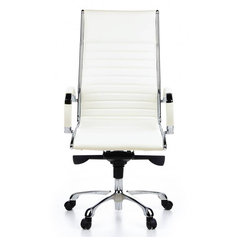 Hjh Office Bürostuhl Chefsessel Stuhl Leder Weiß Armlehne Rollensessel Parma 20 B-Ware von hjh OFFICE