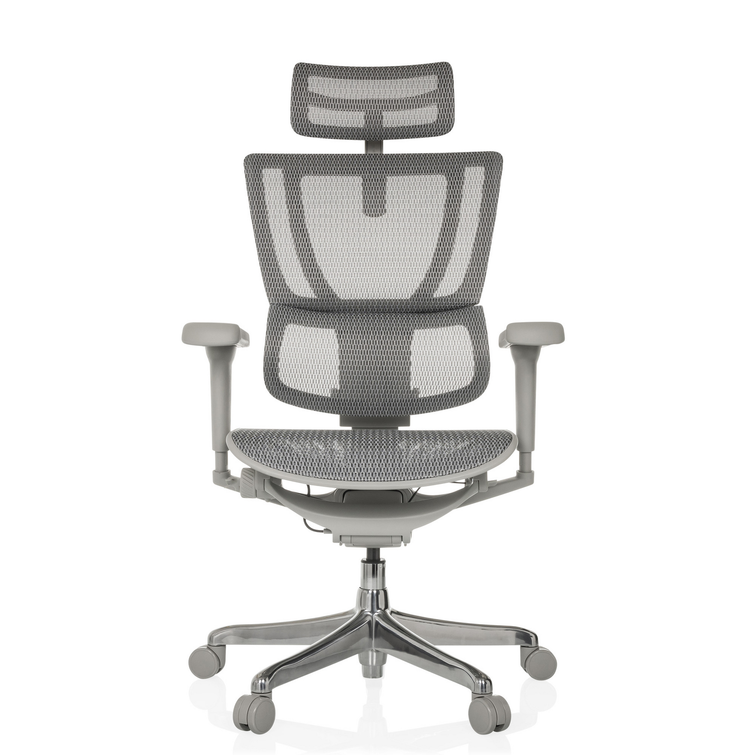 Hjh Office Bürostuhl Chefsessel Stuhl Netzstoff Grau Höhenverstellbar Armlehnen B-Ware von hjh OFFICE