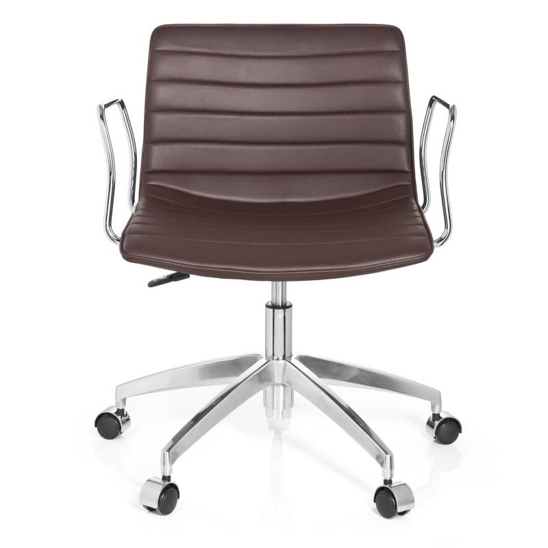 Hjh Office Bürostuhl Sitzmöbel Home Office Kunstleder Braun Designarmlehnen B-Ware von hjh OFFICE