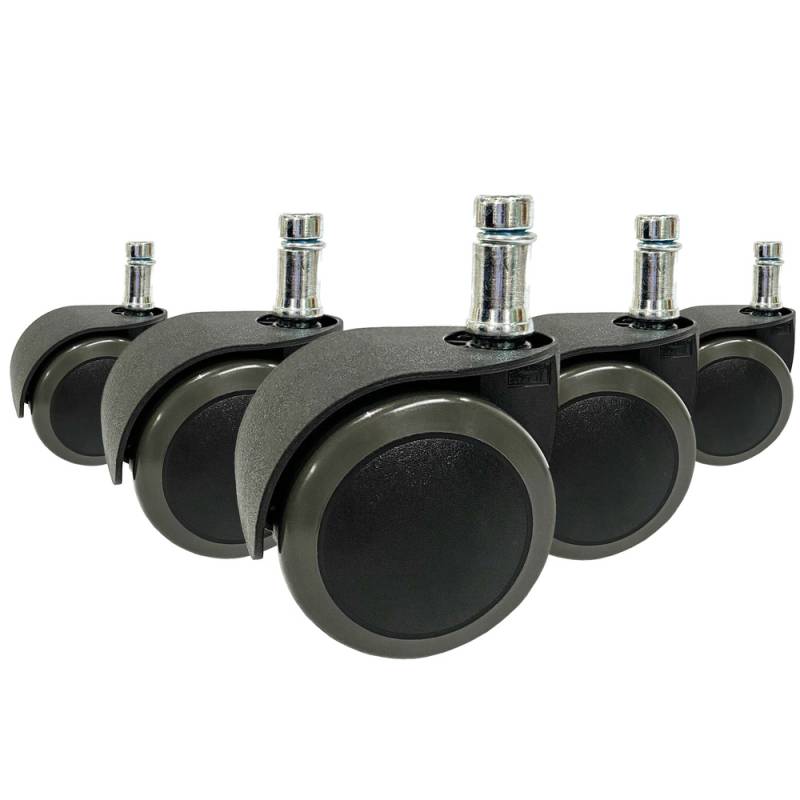 Hjh Office Hartbodenrollen Stuhlrollen Büro Rollen 10mm 50mm Schwarz 5er B-Ware von hjh OFFICE