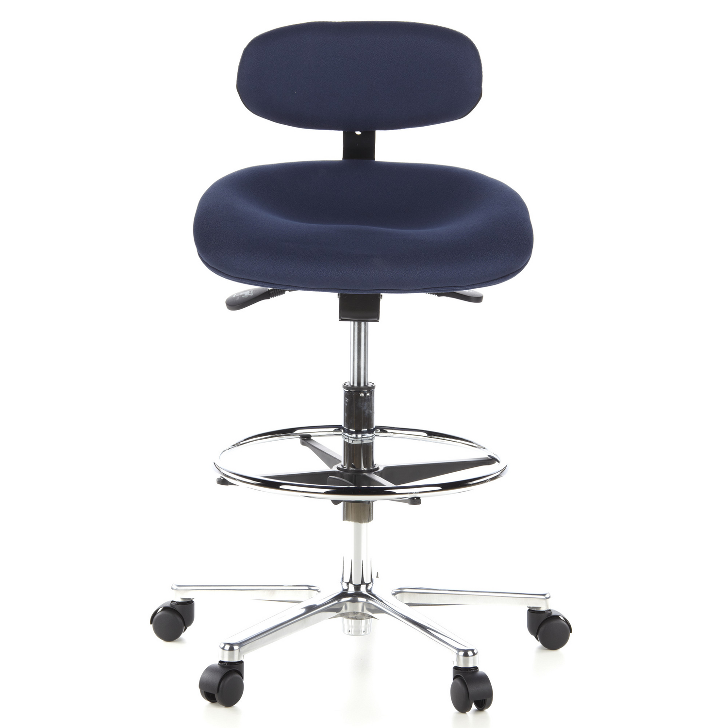 Hjh Office Hocker Drehhocker Arbeitsstuhl Work Mf Stoff Blau Chrom Teppichböden B-Ware Hjh Office Hocker Drehhocker Arbeitsstuhl Work Mf Stoff Blau Chrom Teppichböden B-Ware von hjh OFFICE