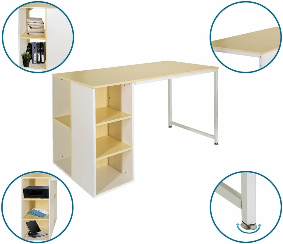 Hjh Office Schreibtisch Computertisch Workspace H Ii 120x60 Cm Weiß Eiche Hjh Office Schreibtisch Computertisch Workspace H Ii 120x60 Cm Weiß Eiche von hjh OFFICE