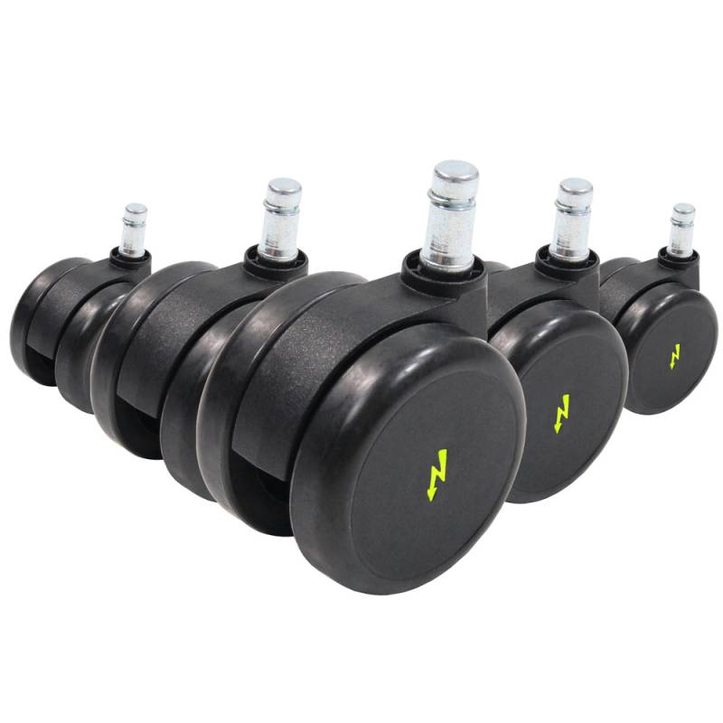 Hjh Office Stuhlrollen Rollen Hartbodenrollen Esd Elektrisch Schwarz 5er Pack    B-Ware von hjh OFFICE