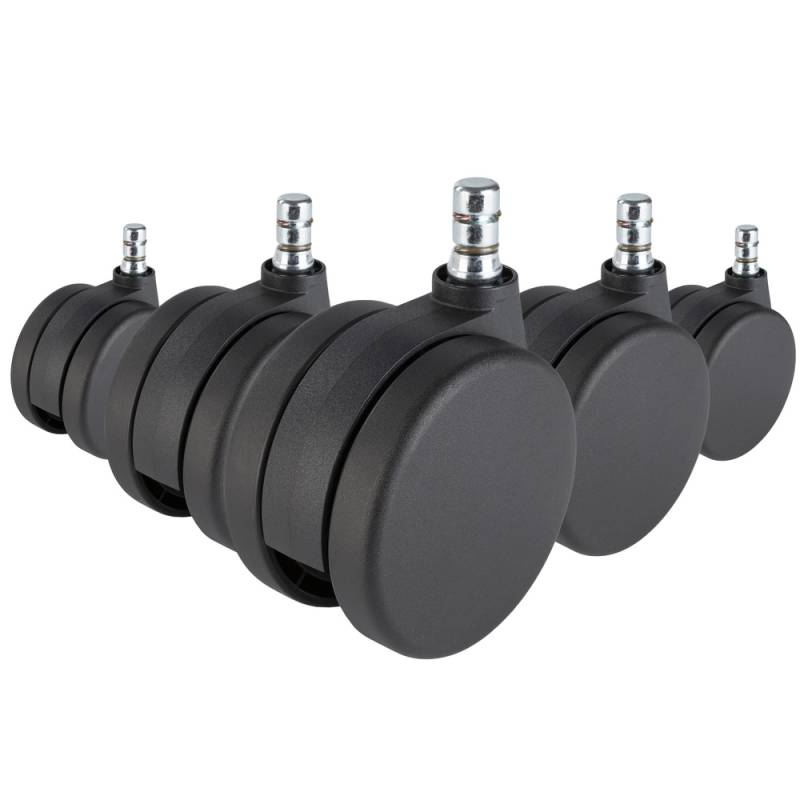 Hjh Office Teppichrollen Rollen Büro Stuhlrollen 5er Schwarz 11mm Teppich132 B-Ware von hjh OFFICE
