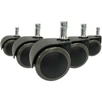 Gebraucht] Hjh Office Hartbodenrollen Stuhlrollen Büro Rollen 10mm 50mm Schwarz 5er B-Ware von hjh OFFICE