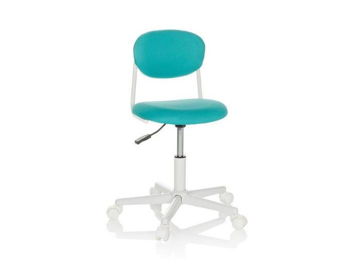 Hjh Office hjh OFFICE Drehstuhl Kinderdrehstuhl KIDDY BASE I Stoff ohne Armlehnen (1 St), Kinder Bürostuhl mitwachsend, ergonomisch, braun, Türkis von hjh-OFFICE