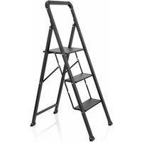 Neuwertig] Hjh Office Klappleiter Solid W6 Stahl Aluminium Schwarz Mit Griff B-Ware von hjh OFFICE