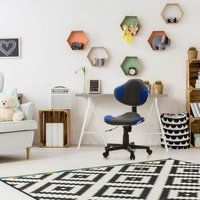 Kinderdrehstuhl KIDDY GTI-2 Grau/Blau höhenverstellbarer ergonomischer Kinderstuhl von hjh OFFICE