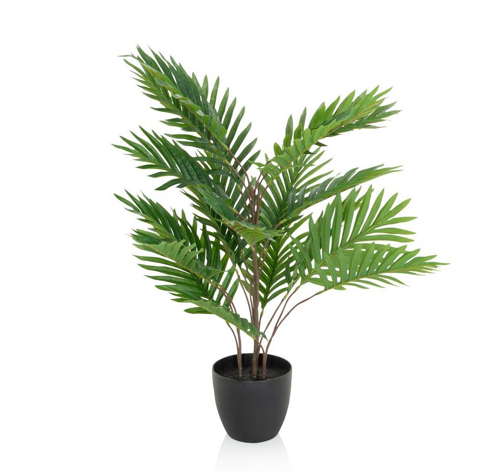 Kunstpflanze Kunstpflanze ARECA Kunststoff, Stoff Palme, hjh OFFICE, Höhe 70.0 cm, Pflanze im Kunststoff-Topf von hjh OFFICE