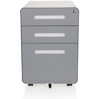 [NEUWERTIG] Hjh Office Rollcontainer Aufbewahrung Bürocontainer Metall Weiß Grau Stauraum B-Ware von hjh OFFICE