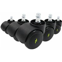 Neuwertig] 5x Hartbodenrollen Rolo Esd 10mm / 50mm (5er Pack) Elektrisch Leitfähig B-Ware von hjh OFFICE