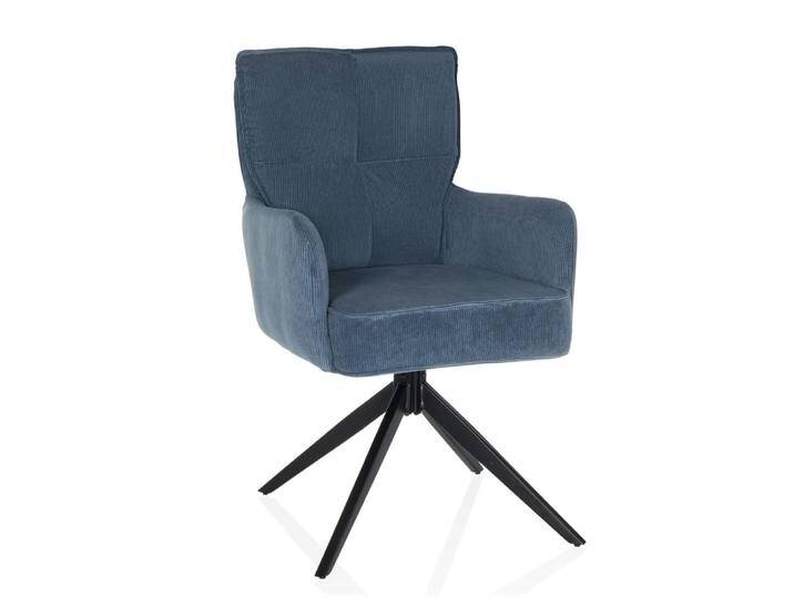 Polsterstuhl aus Stoff, Blau Polsterstuhl aus Stoff, Blau von hjh-OFFICE