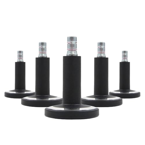hjh OFFICE 619043 Bodengleiter Bürostuhl STATO-M, Stift 11mm Schwarz/Chrom robuste Gleiter für weiche Böden von hjh OFFICE