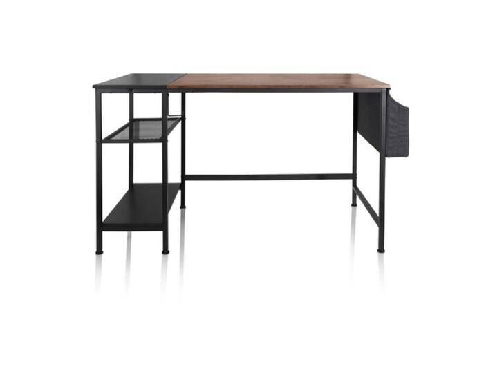 WORKSPACE H I 120x60 - Schreibtisch Schwarz / Braun von hjh-OFFICE