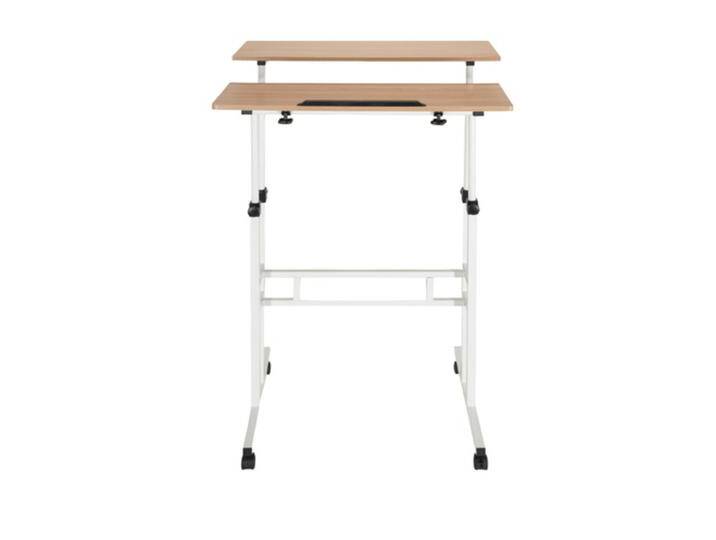 WORKSTATION I 80x60 - Stehschreibtisch Weiß / Eiche WORKSTATION I 80x60 - Stehschreibtisch Weiß / Eiche von hjh-OFFICE