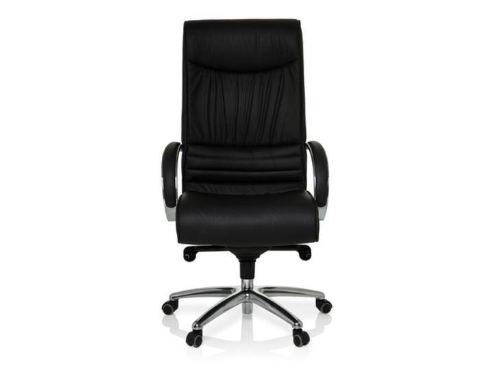 XXL F 400 Leder - XXL Drehstuhl Schwarz von hjh-OFFICE