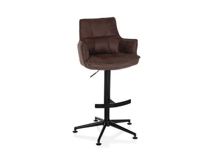 hjh LIVING Barhocker Barhocker SOLAO LIFE HIGH Microfaser mit Armlehnen (1 St), Tresenhocker höhenverstellbar mit Lehne, Barstuhl gepolstert, drehbar von hjh-OFFICE