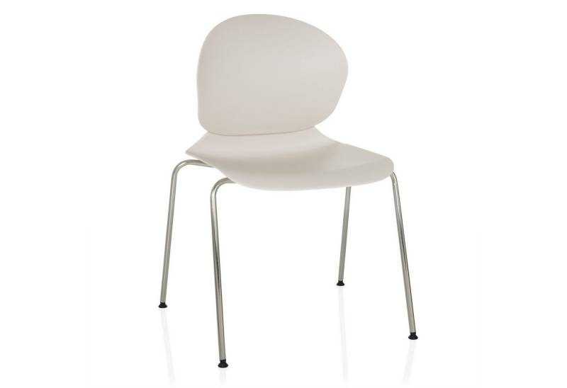 hjh OFFICE 4-Fußstuhl Vierfußstuhl T36 VI Kunststoff, Besucherstuhl Kunststoffstuhl stapelbar, ergonomische Rückenlehne von hjh OFFICE